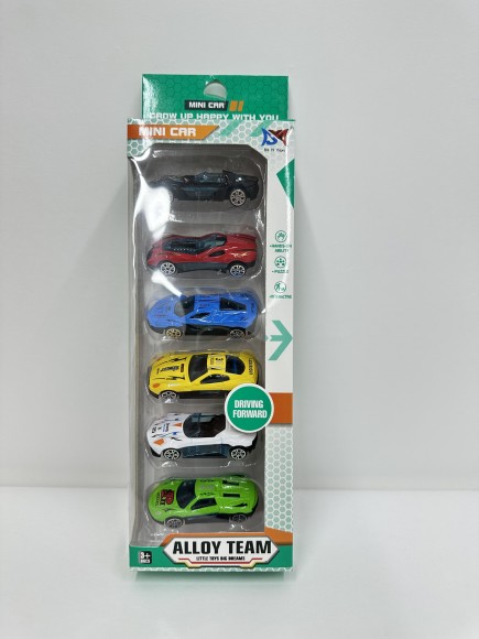 Набор "Транспорт", металл., 6 машинок, в/к 10,2*4,6*36,7 см