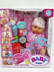 Пупс 38 см, со звуком, с аксессуарами, пьёт, писает, в/п 32,5*29*16 см Пупс 38 см, со звуком, с аксессуарами, пьёт, писает, в/п 32,5*29*16 см